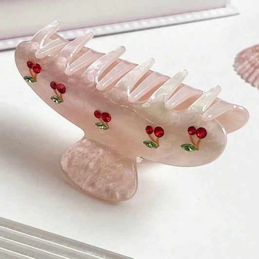 Cherry Pink Claw Clip