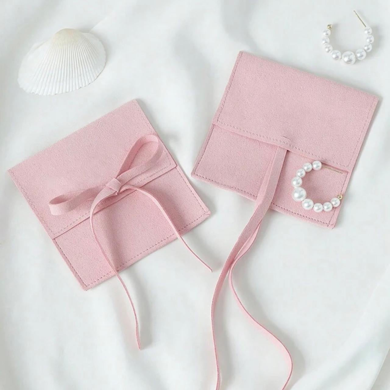Suede Pouch -Baby Pink