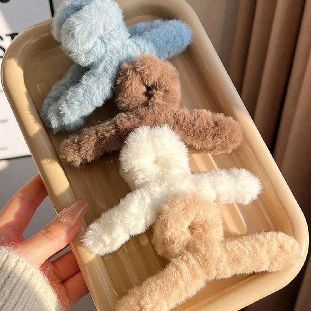 Fuzzy Claw Clip