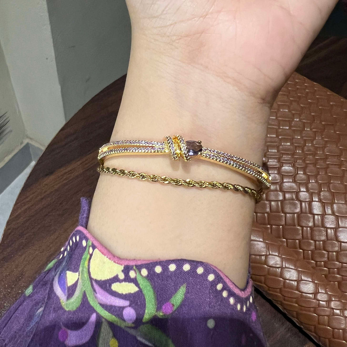 Eliana Entwined Luxe Knot Bracelet & Ring Set