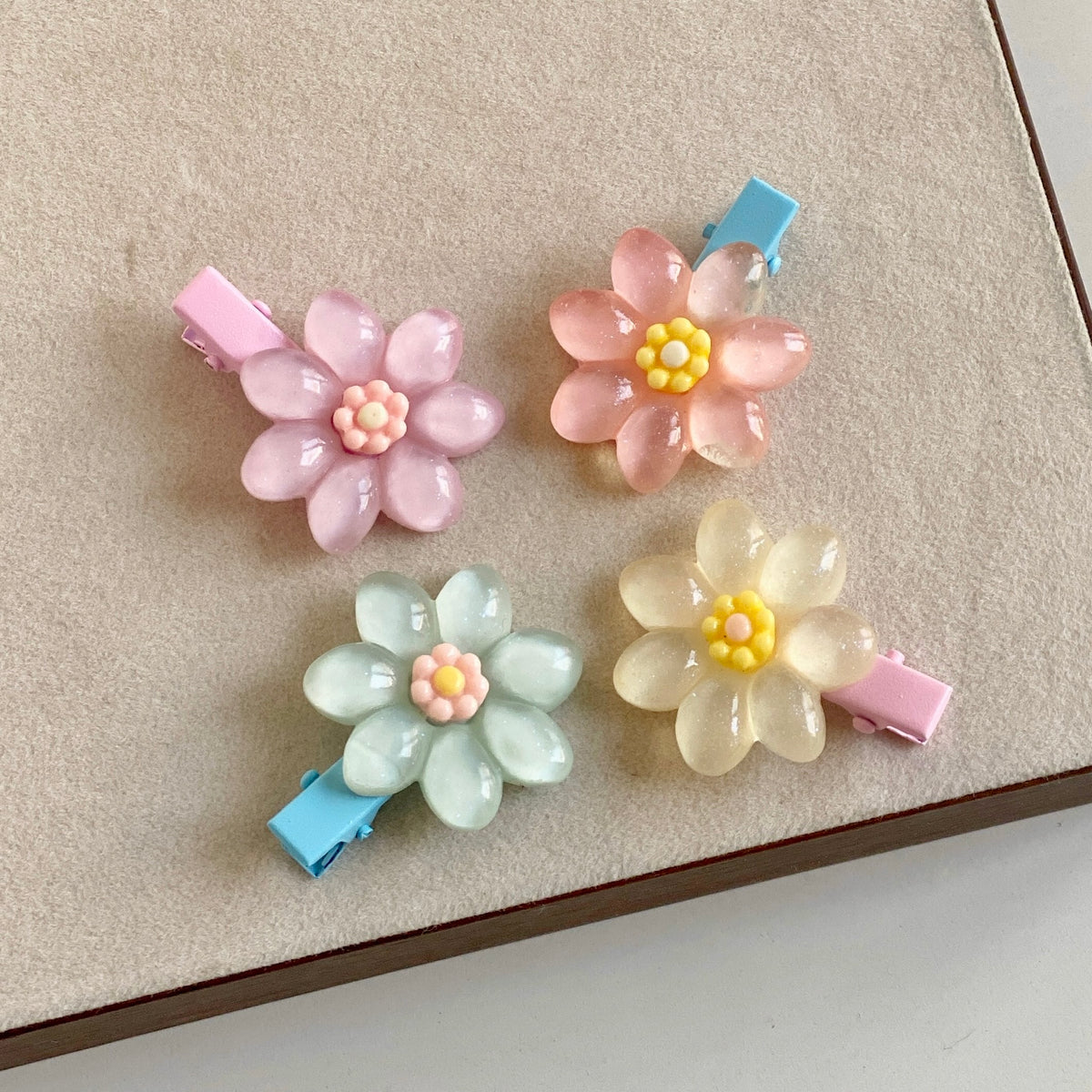 Jelly Blossom Hair Barrettes