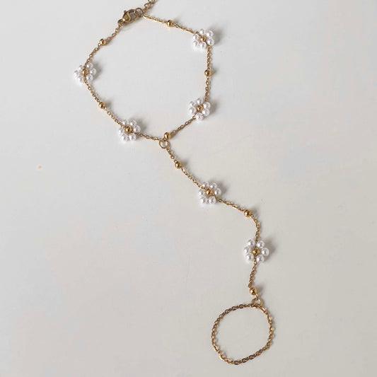 Pearly Flower Hand Chain