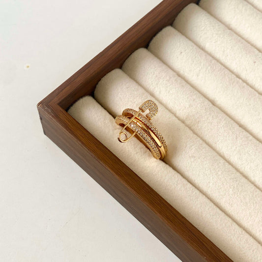 Eternity Loop Safety Pin Ring