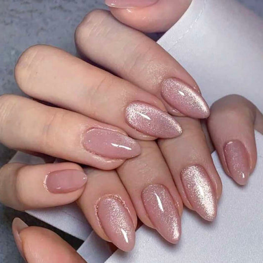 Blush Pink Almond Nails