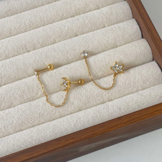 Faye Chain Stud Earrings