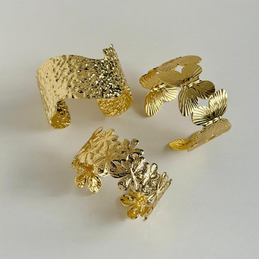 Flora Gold Cuff