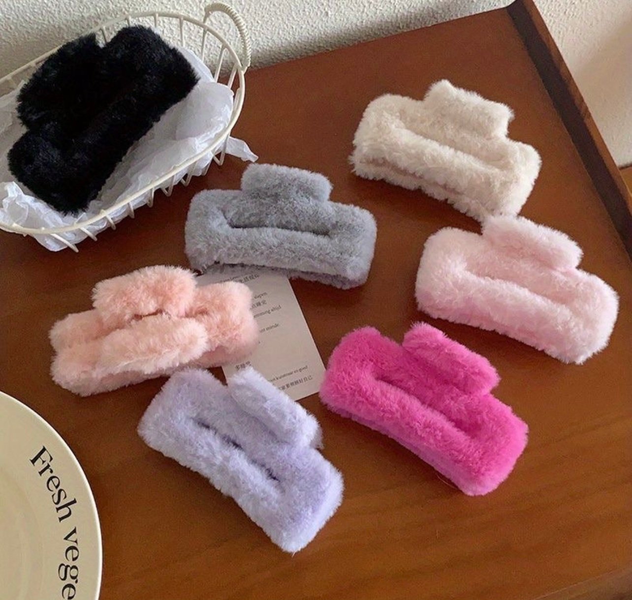 Fuzzy Claw Clip