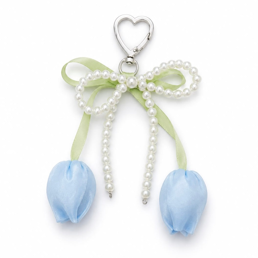 Pearly Bow Bag Charm X Keychain