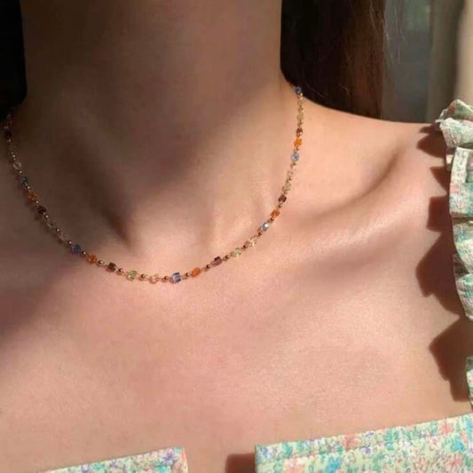 Sugar Cube Crystal Necklace