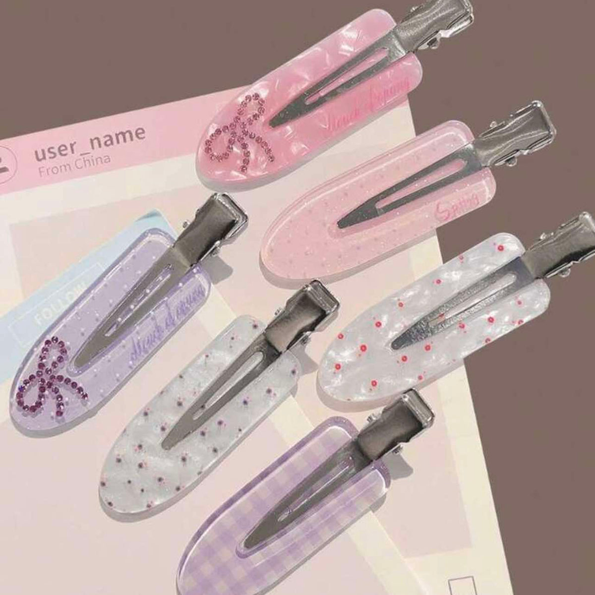 Bow Bling Hair Barrettes