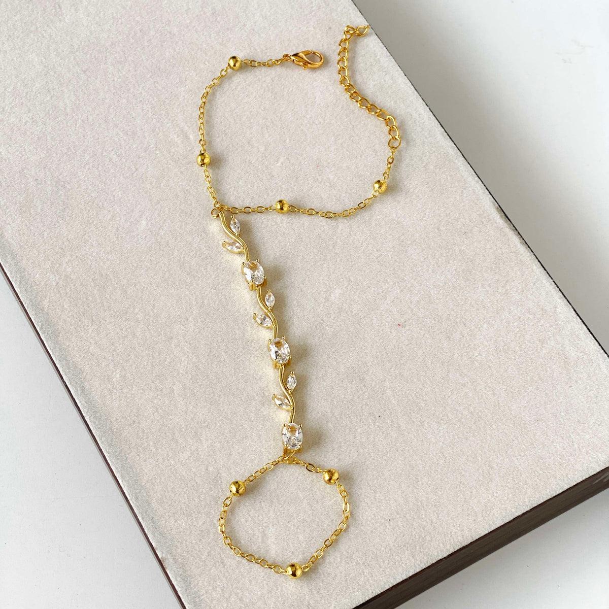 Tulip Hand Chain -Silver