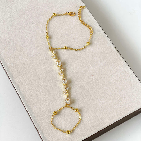 Tulip Hand Chain -Silver