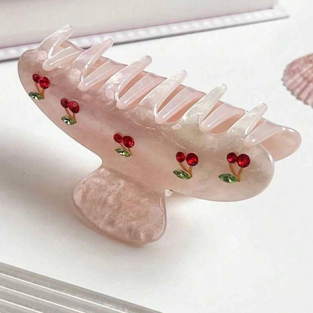 Cherry Pink Claw Clip