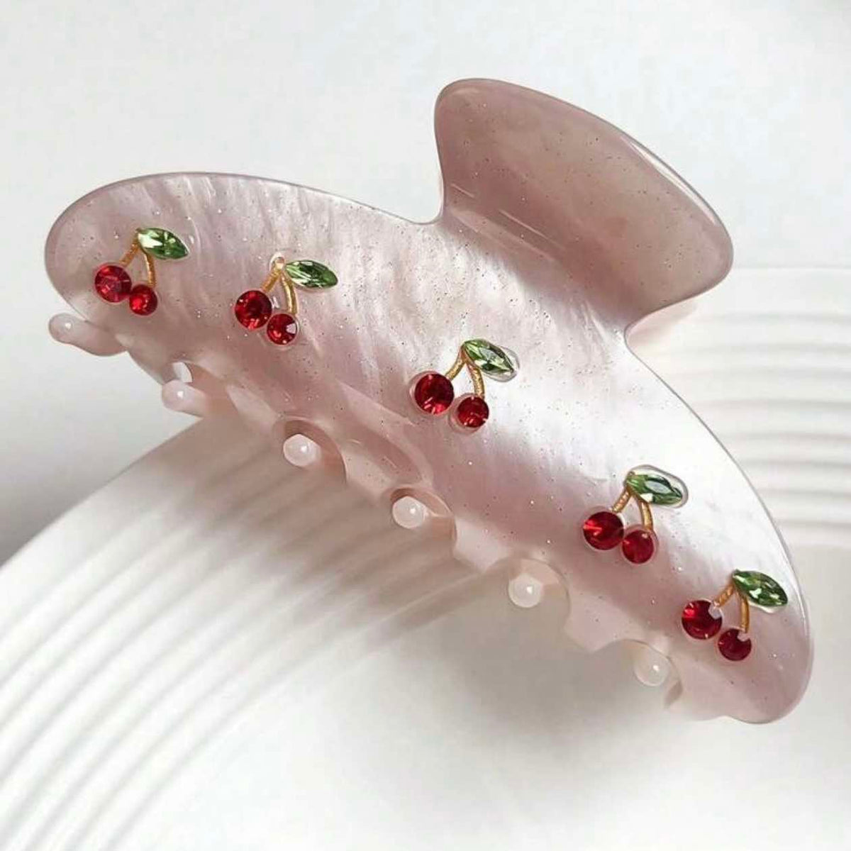 Cherry Pink Claw Clip