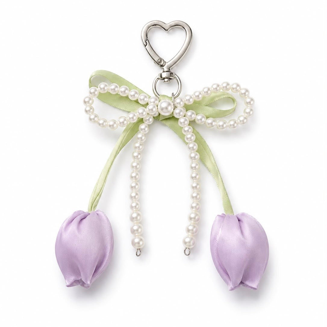Pearly Bow Bag Charm X Keychain