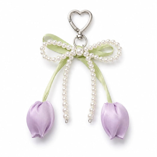 Pearly Bow Bag Charm X Keychain
