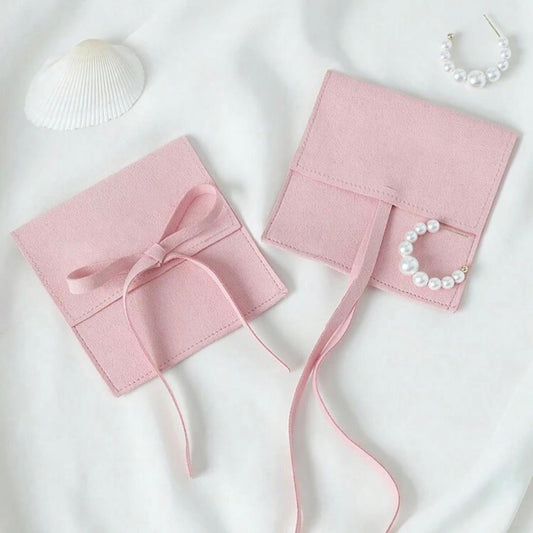 Suede Pouch -Baby Pink