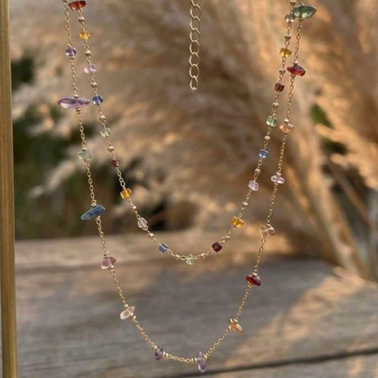 Rainbow Cube Bling Necklace