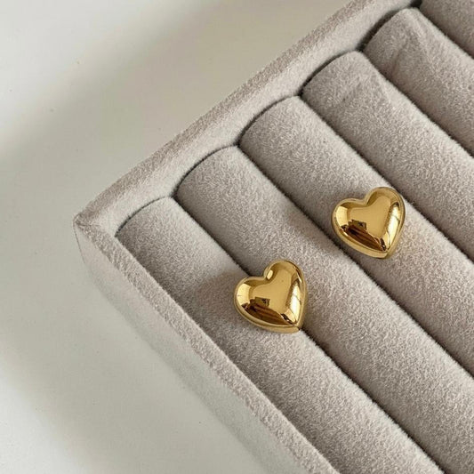Heart Charm Studs