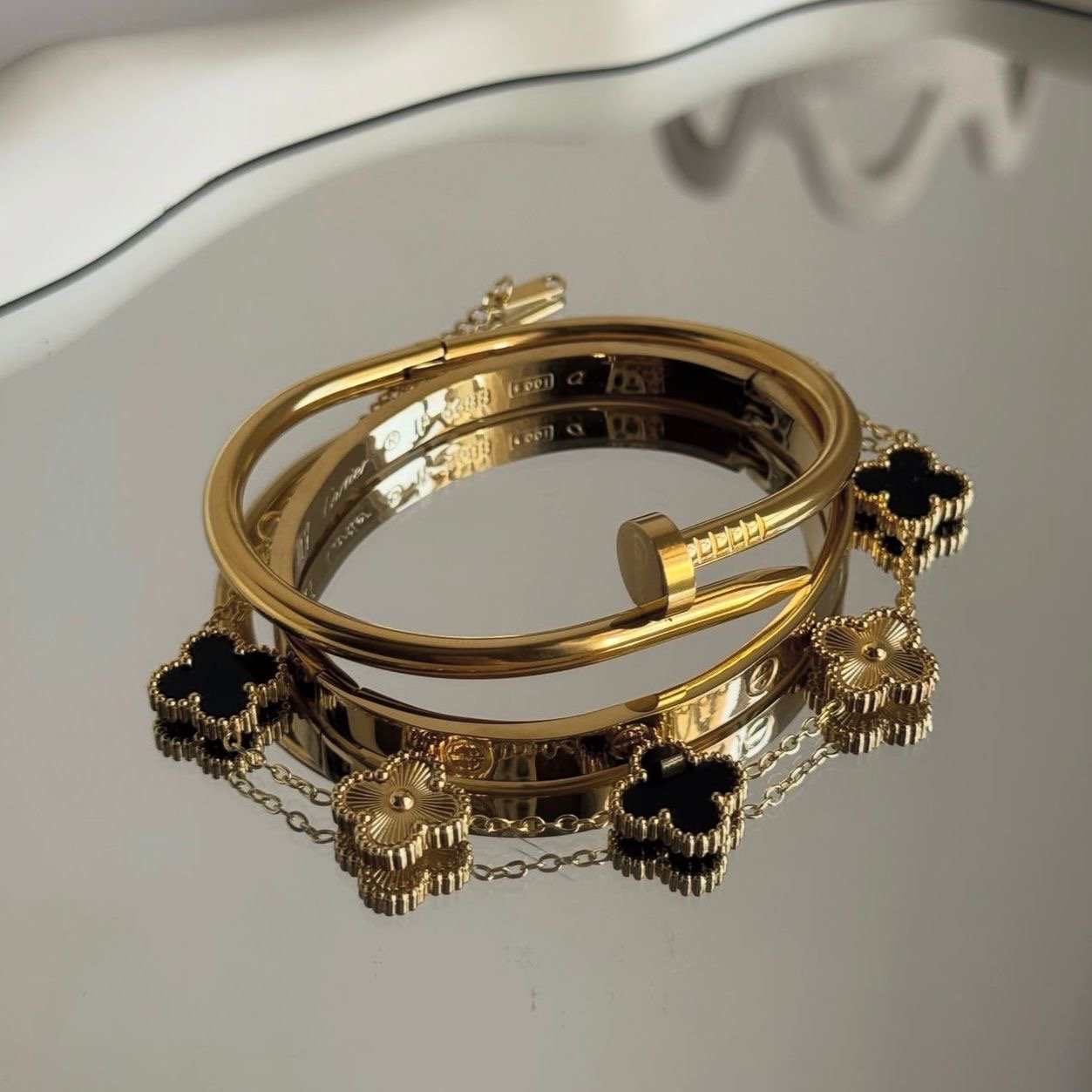 Luxe Noir Bracelet Trio