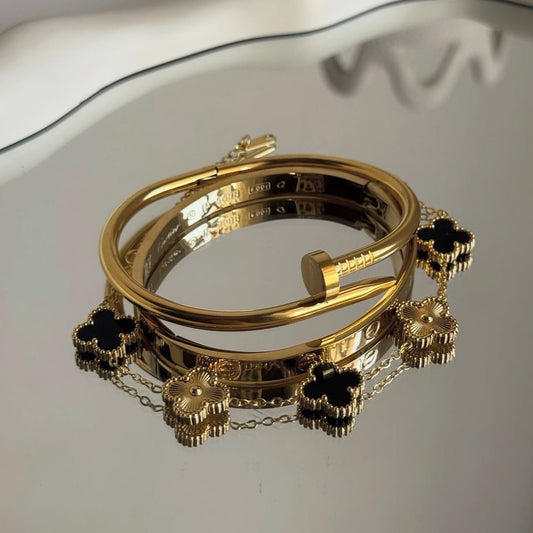 Luxe Noir Bracelet Trio