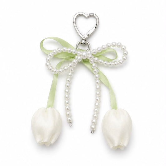 Pearly Bow Bag Charm X Keychain