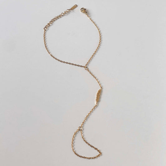 Leafy Gold Hand Chain