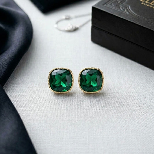 Emerald Gold Studs
