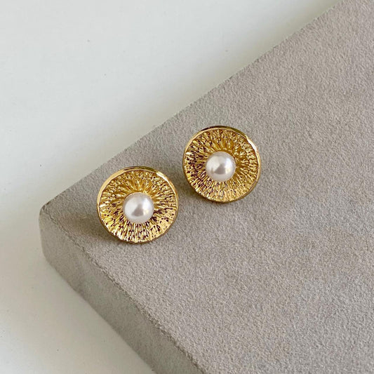 Gold Disk Studs