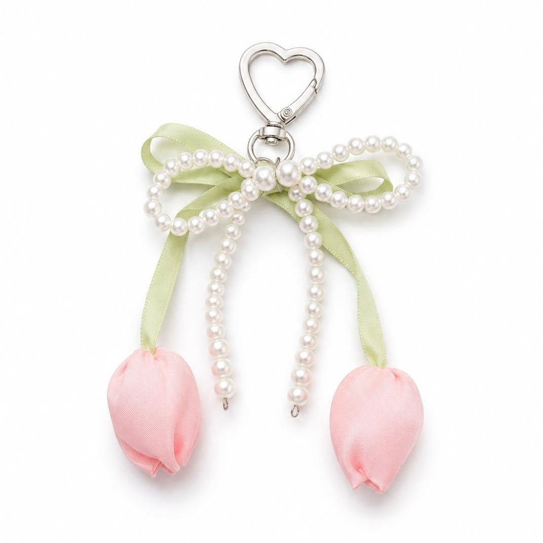 Pearly Bow Bag Charm X Keychain