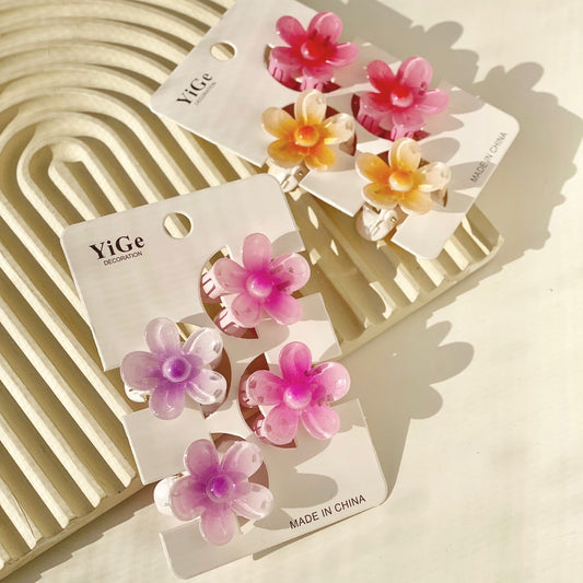 Flower Claw Clips Set