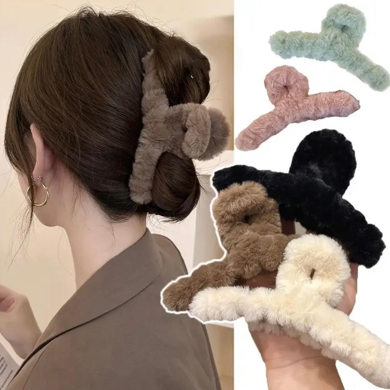 Fuzzy Claw Clip