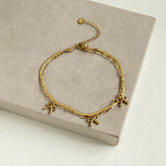 Bow Charm Anklet