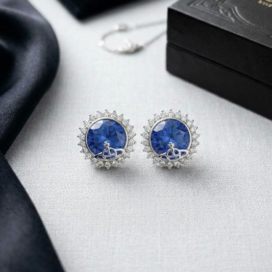Sapphire Diamond Studs