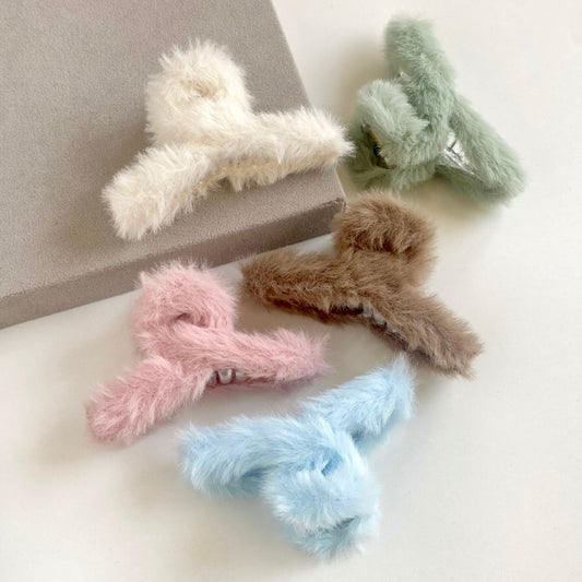 Fuzzy Claw Clip
