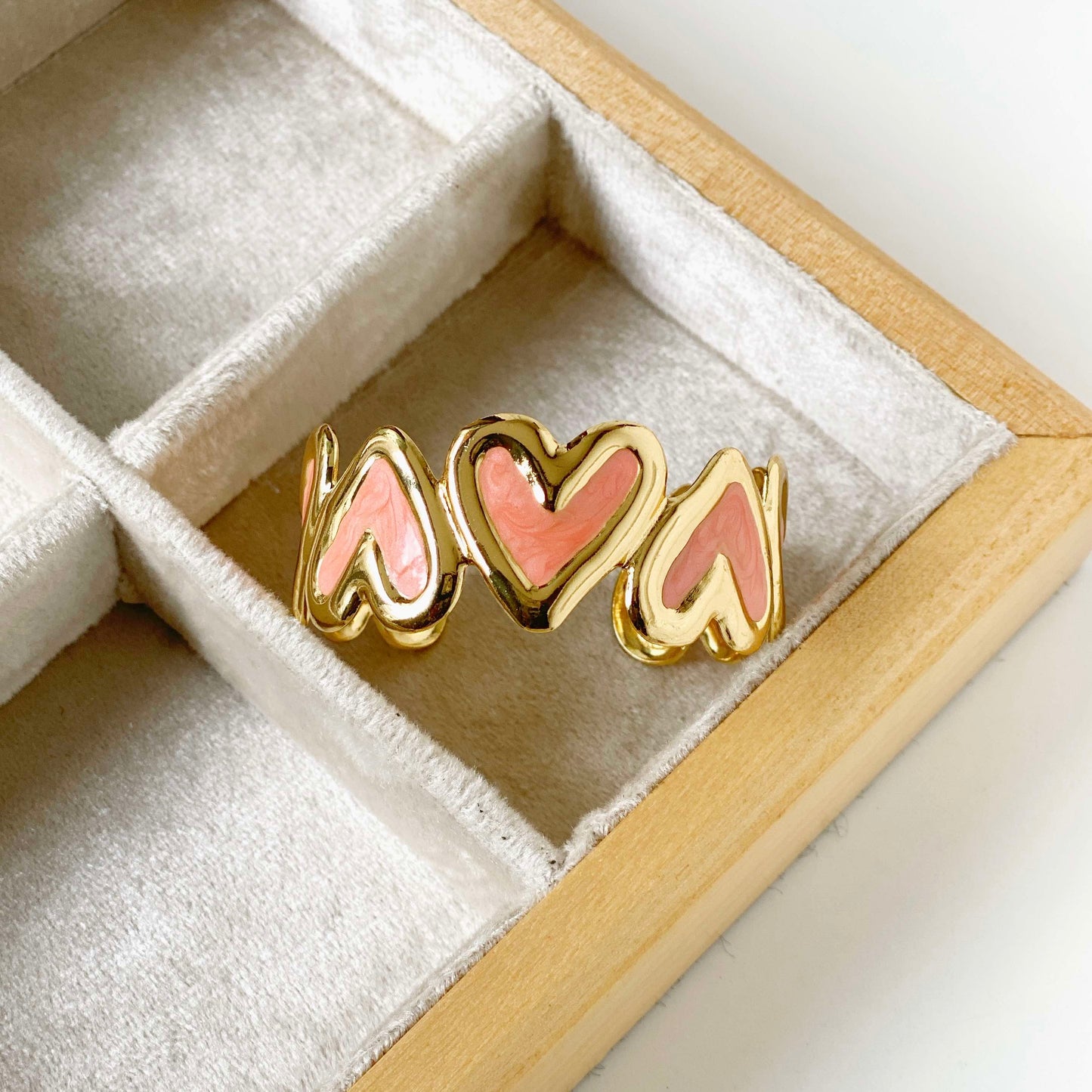 Peachy Heart Cuff