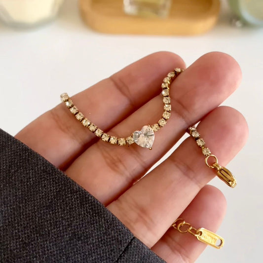 Heart Tennis Bracelet