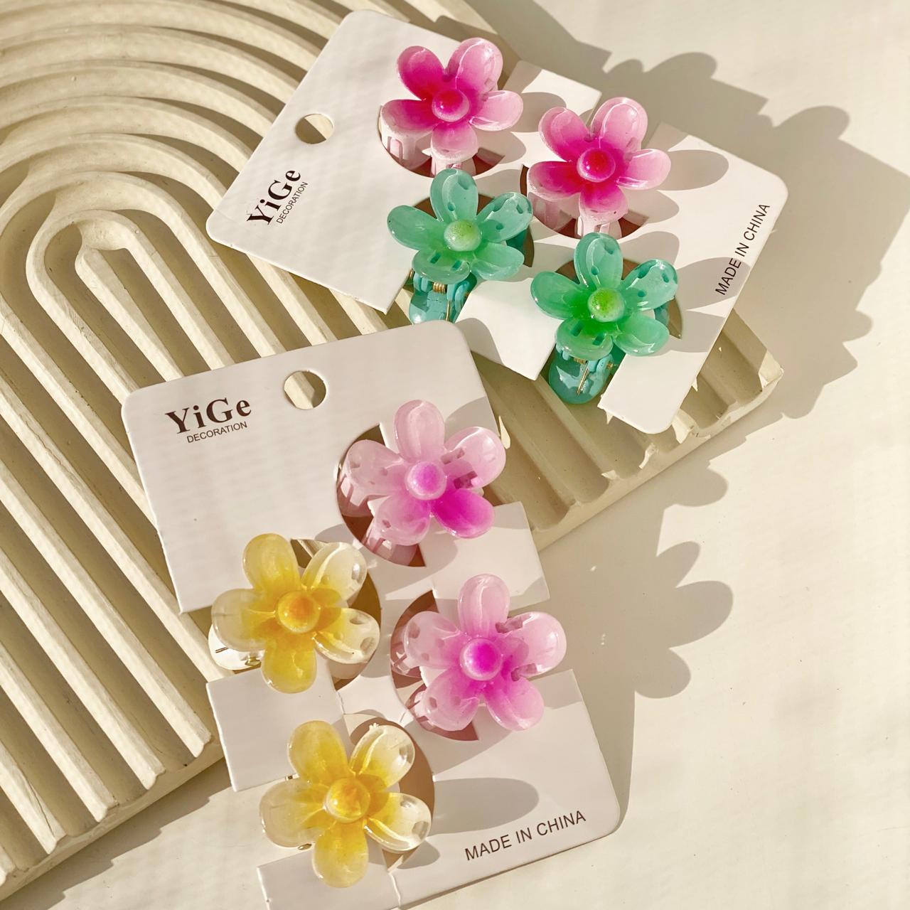 Flower Claw Clips Set