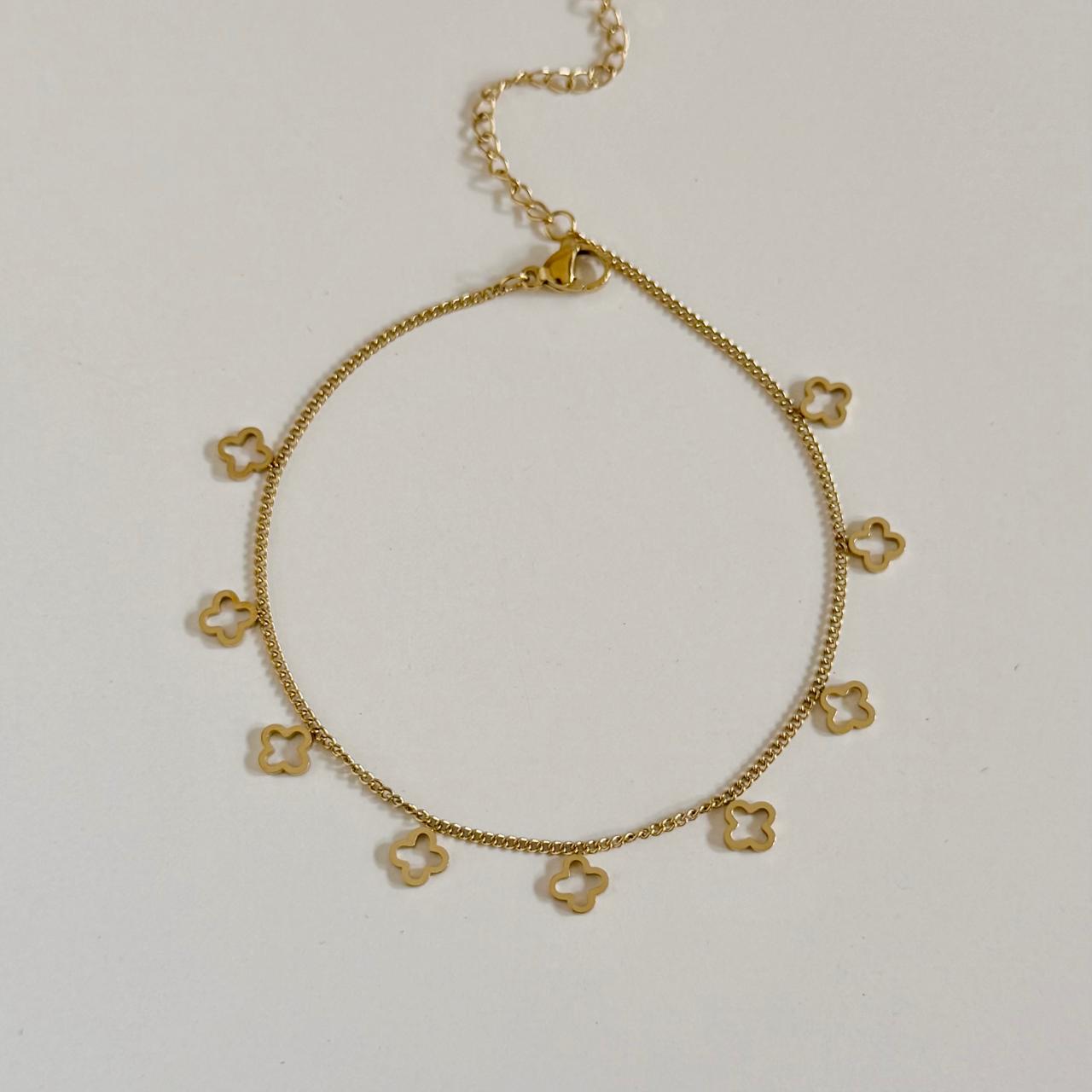 Clover Charm Anklet