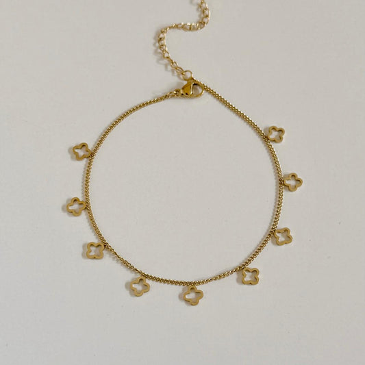 Clover Charm Anklet