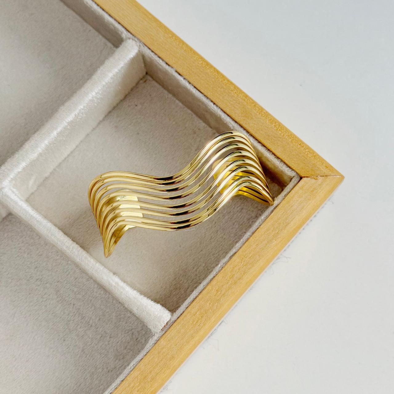 Gold Wave Cuff