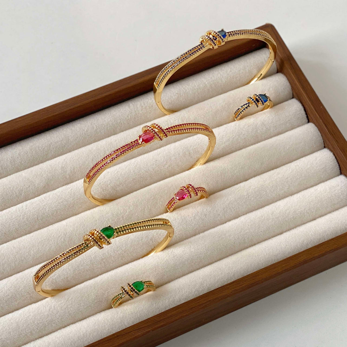 Eliana Entwined Luxe Knot Bracelet & Ring Set