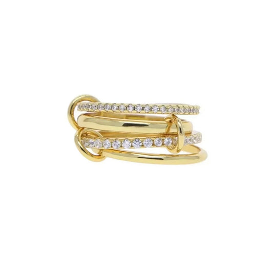 Norah 18K Gold Pavé Diamond Ring