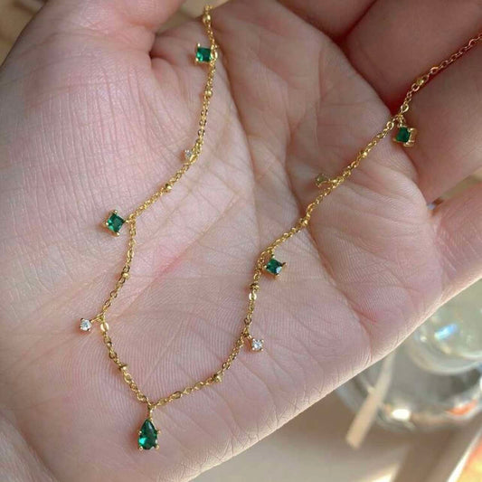 Lisa Emerald Diamond Necklace
