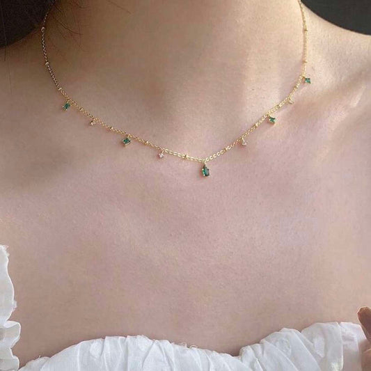 Lisa Emerald Diamond Necklace
