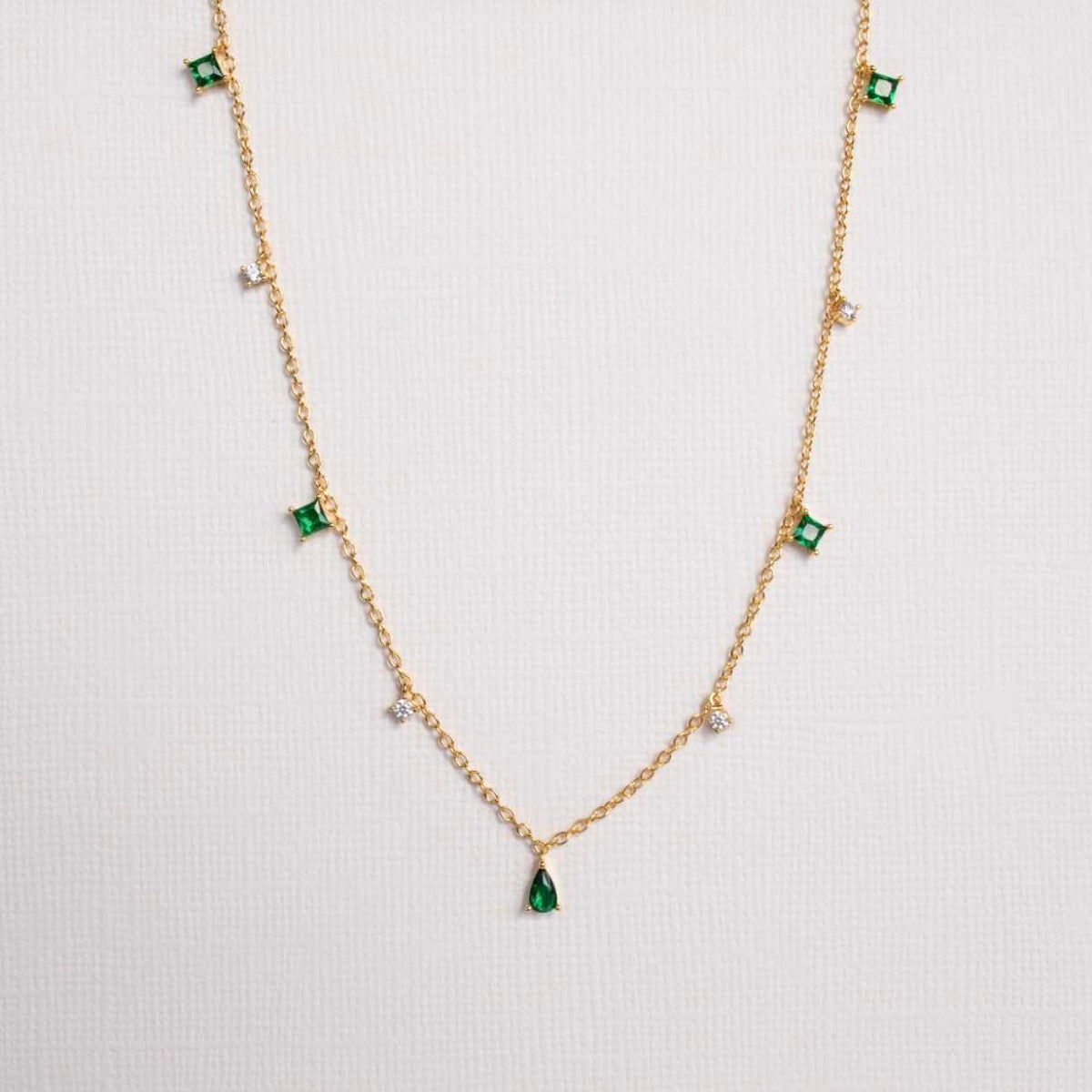 Lisa Emerald Diamond Necklace