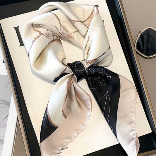 Camellia Floral Silk Scarf