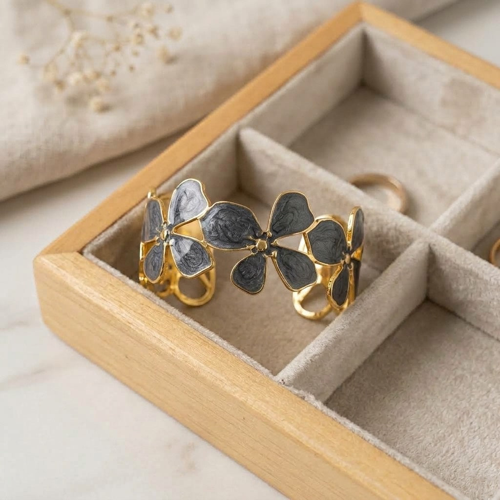 Midnight Blossm Cuff