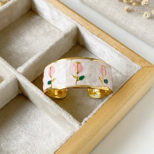 Ivory Tulip Cuff