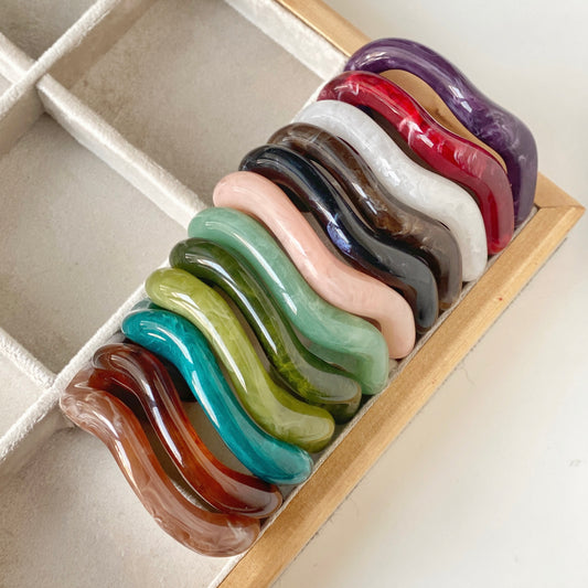 Ocean Wave Resin Cuff
